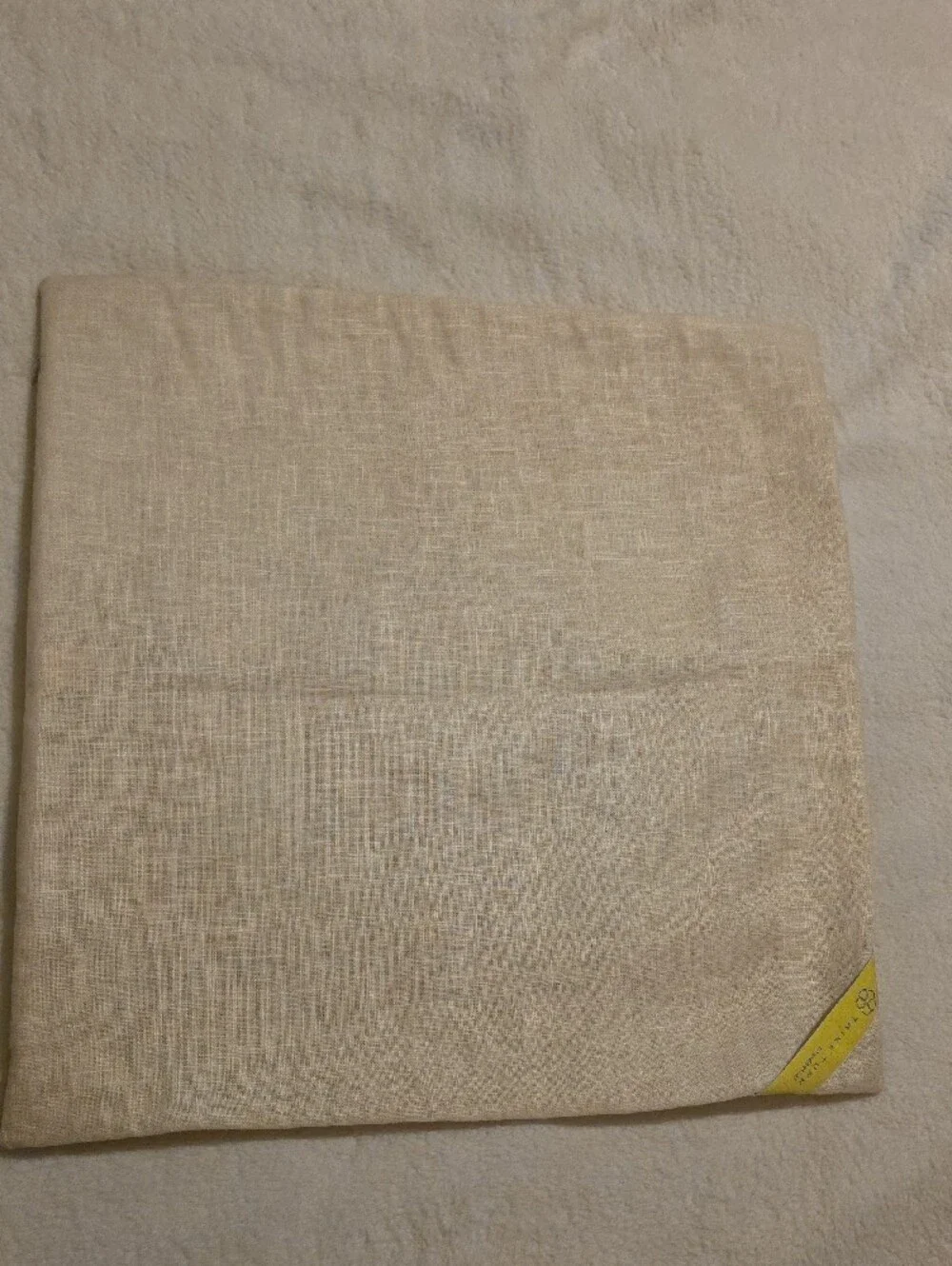 Trina Turk Palm Springs Block Gold Embroidered Pillow Case 100% linen
